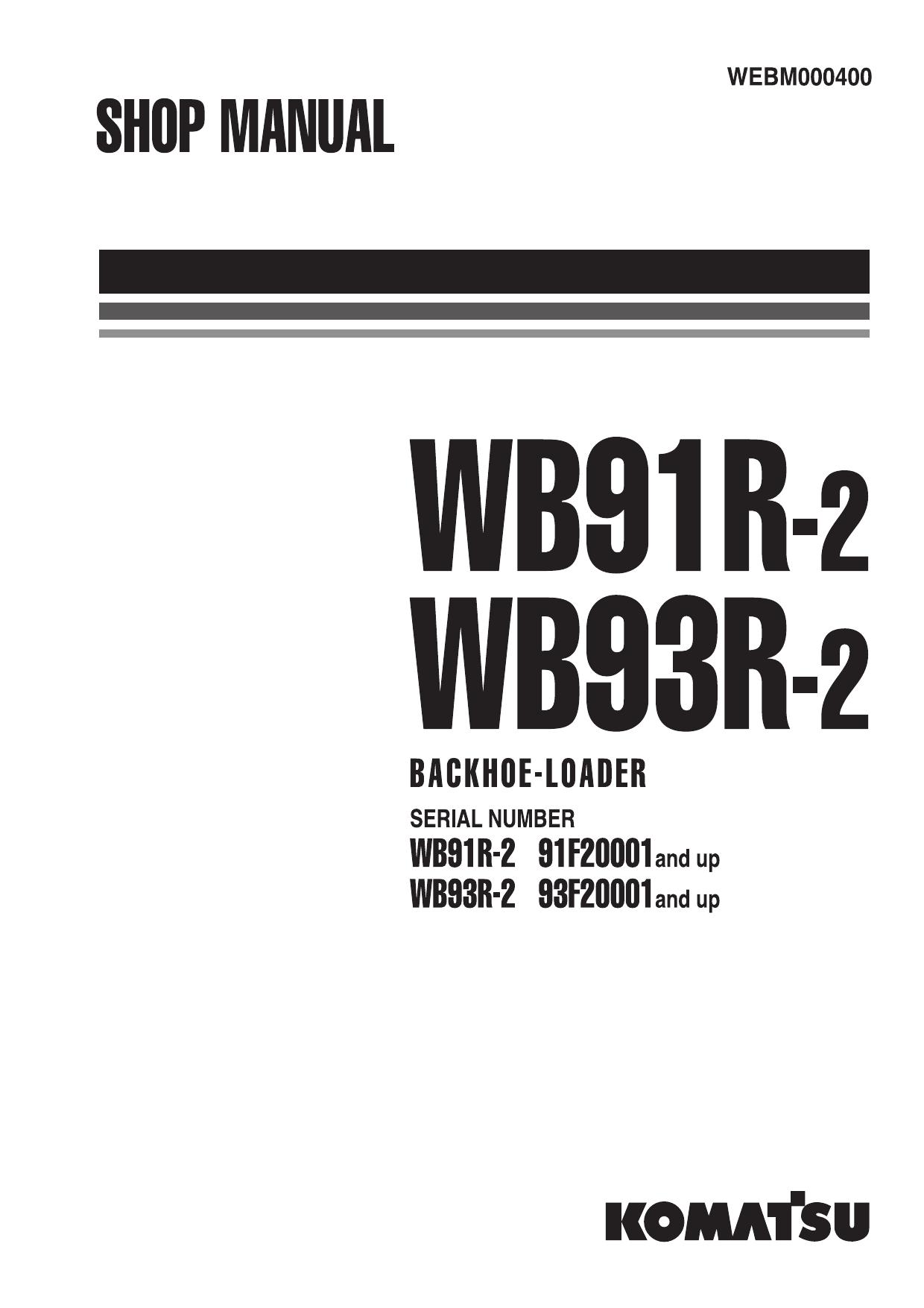 WB91R-2 WB93R-2 Shop Manual
